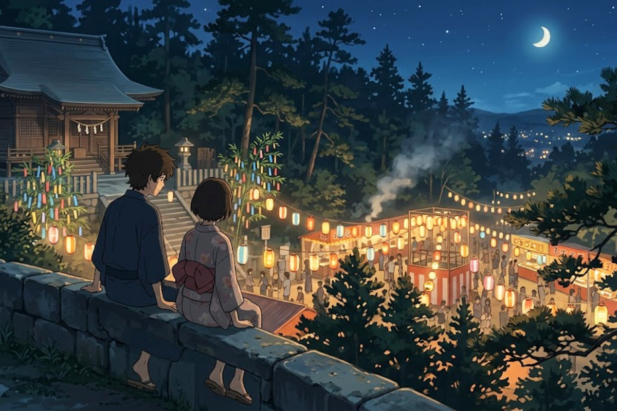 The Summer Festival Promise Anime Slice of Life Poster