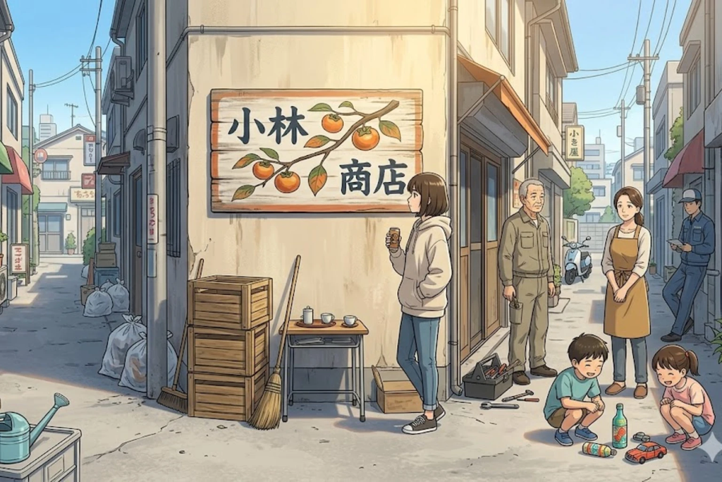 The Alley Behind the Shops Anime Slice of Life Poster