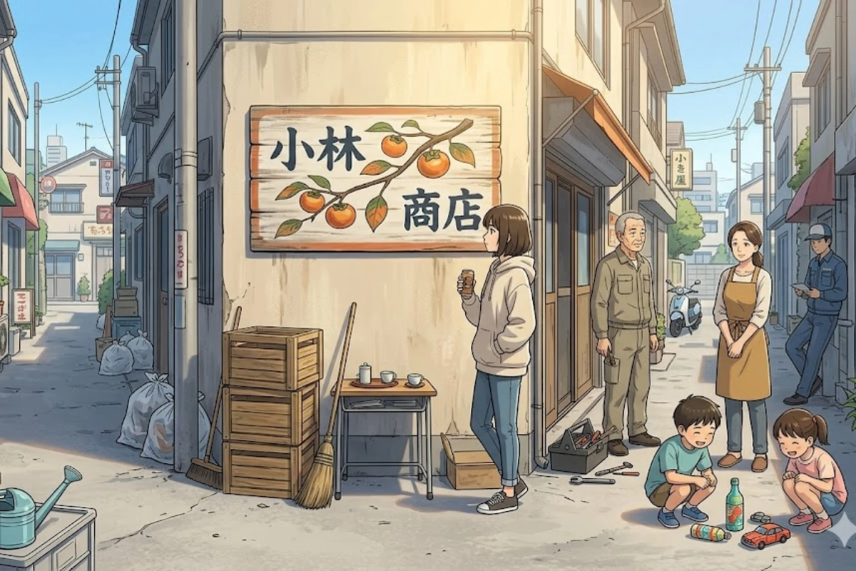 The Alley Behind the Shops Anime Slice of Life Poster
