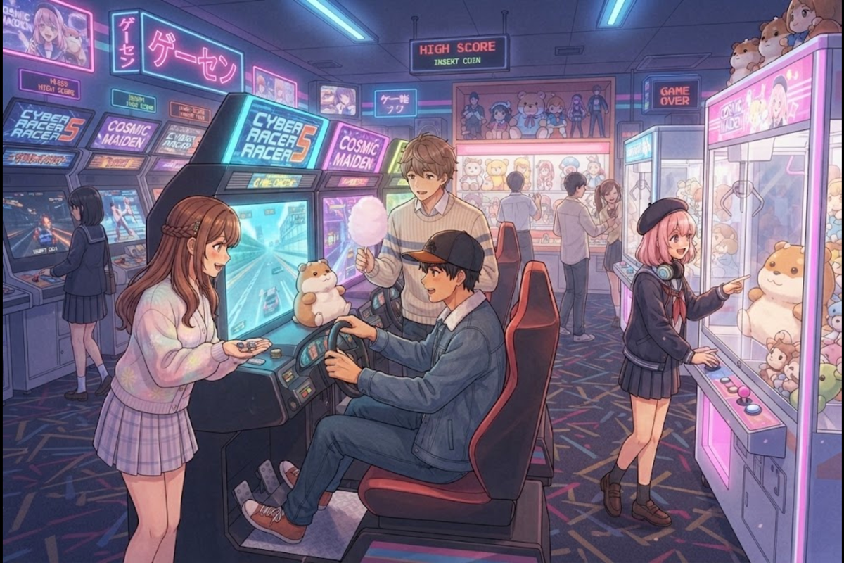 At the Ausement Park Arcade Slice of Life Anime Poster