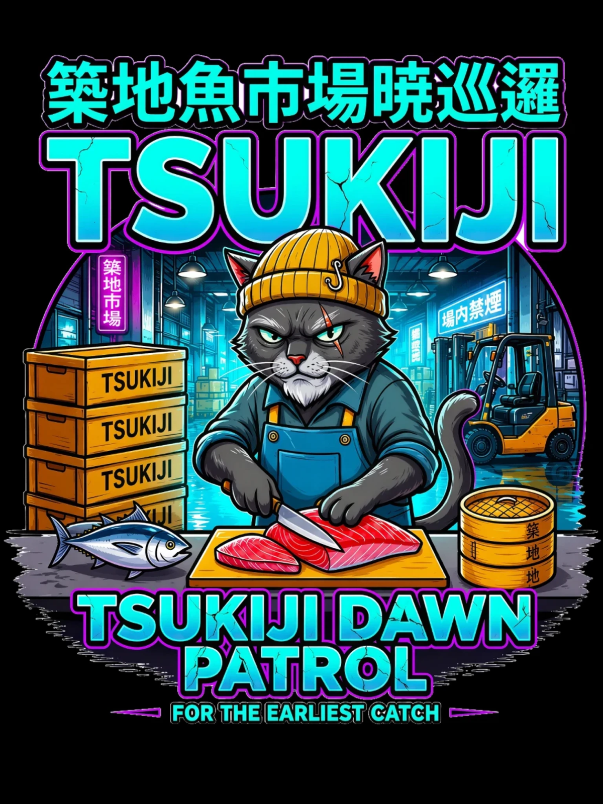 Tsukiji Dawn Patrol Anime T-Shirt