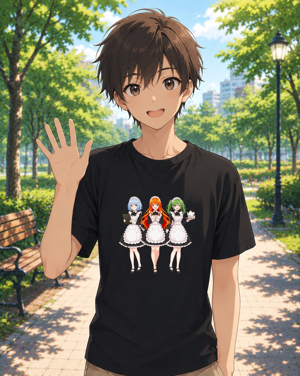 Maid Café Trio Anime T-Shirt