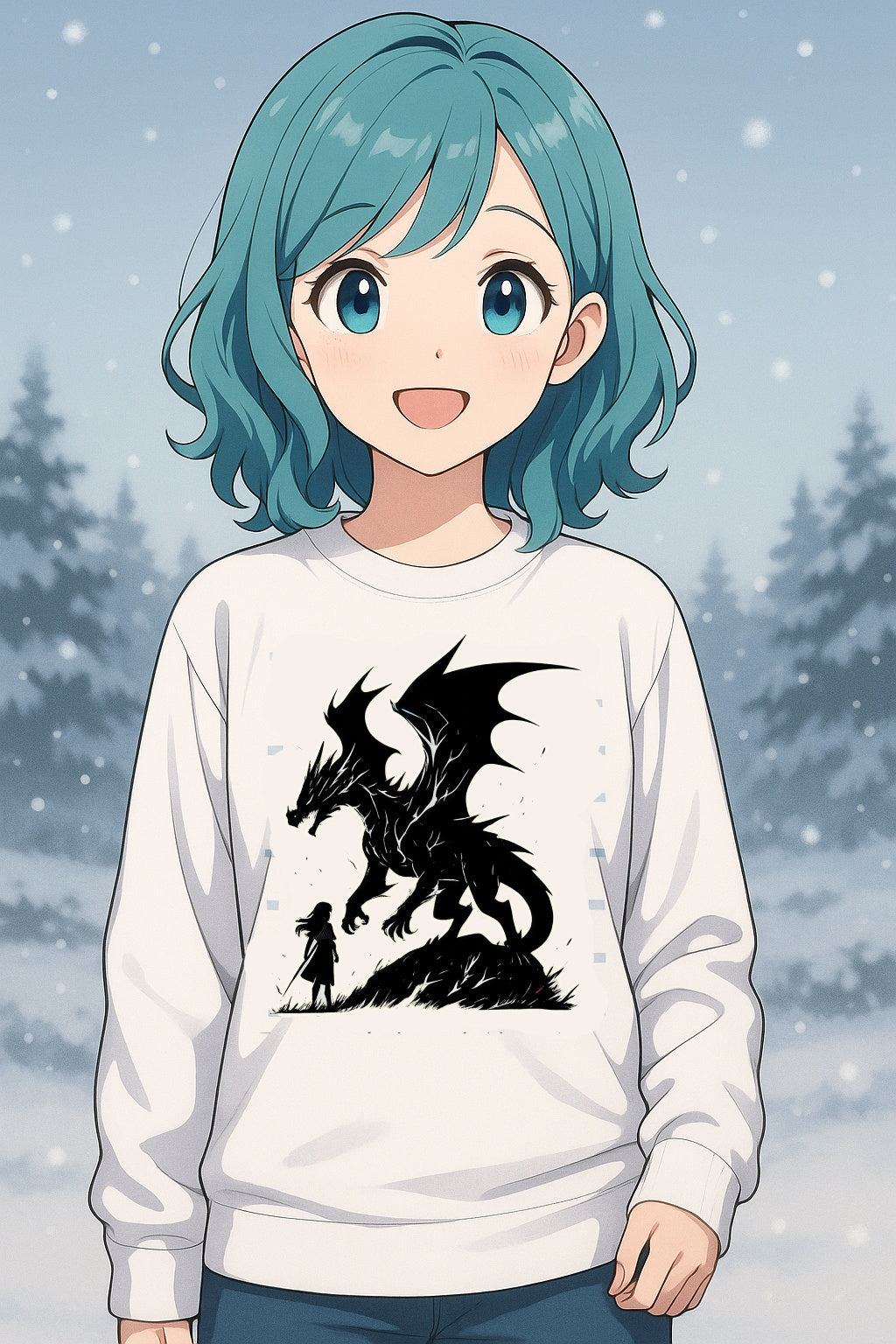 Dragon & Guardian Anime Fantasy Sweatshirt