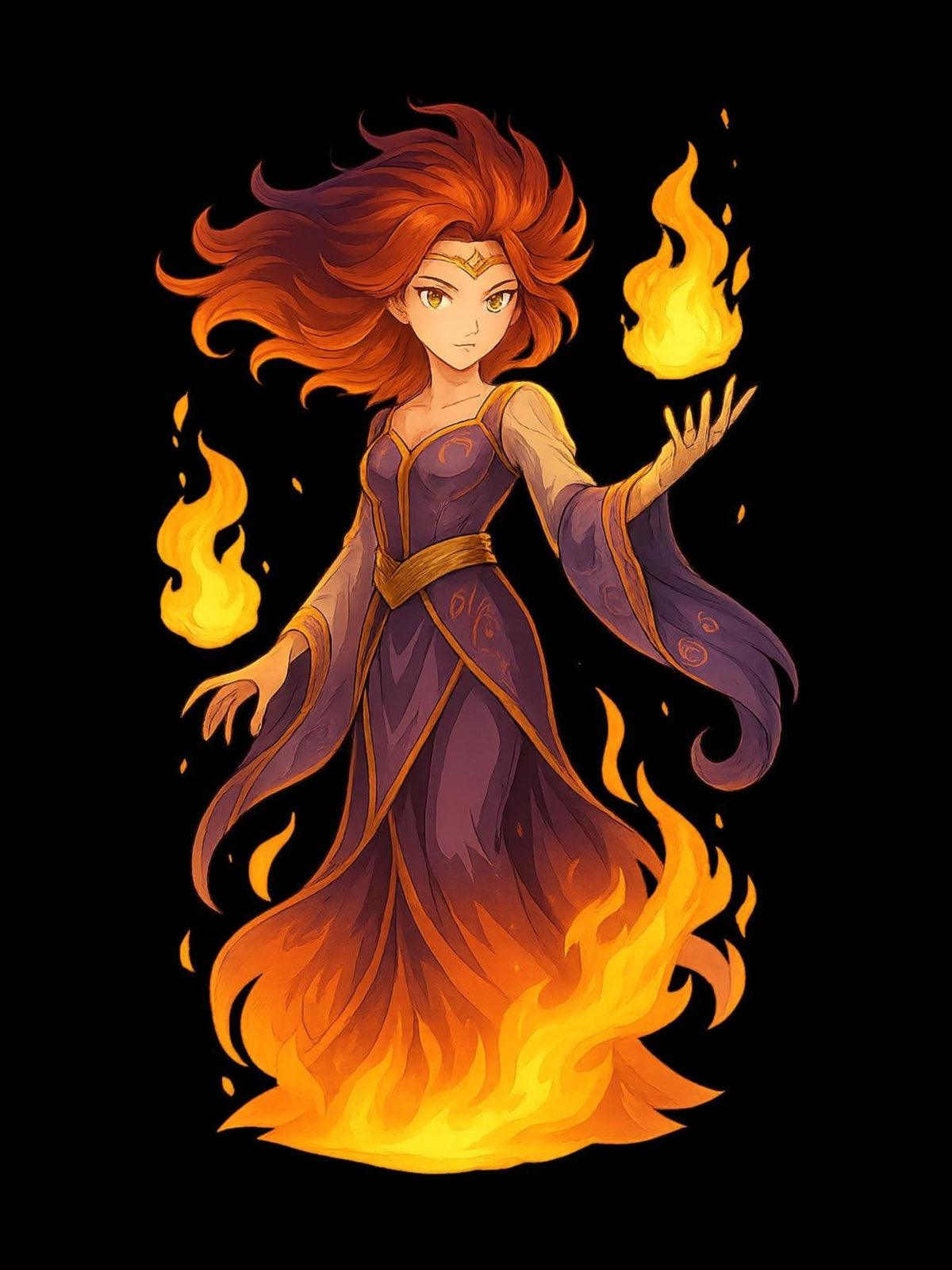 Ember Mage: Anime Fantasy Sweatshirt
