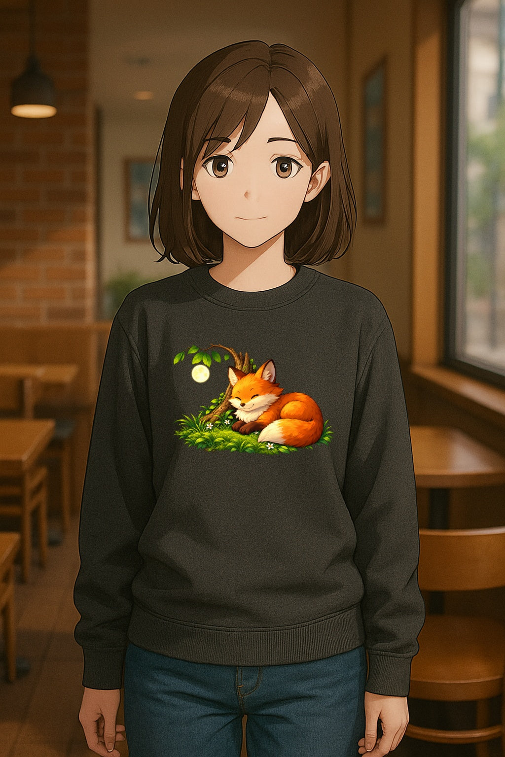 Moonlit Fox Anime Sweatshirt