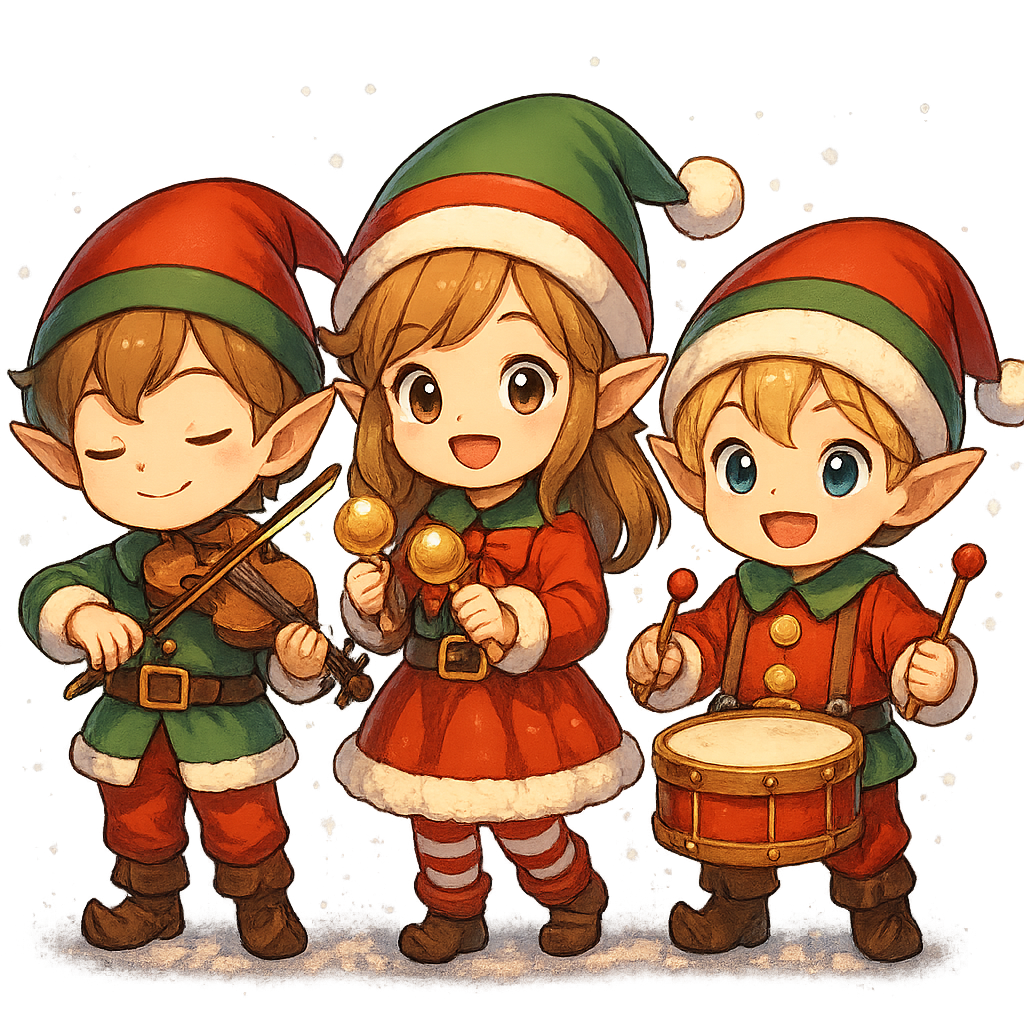 Christmas Elf Trio Band Sweatshirt