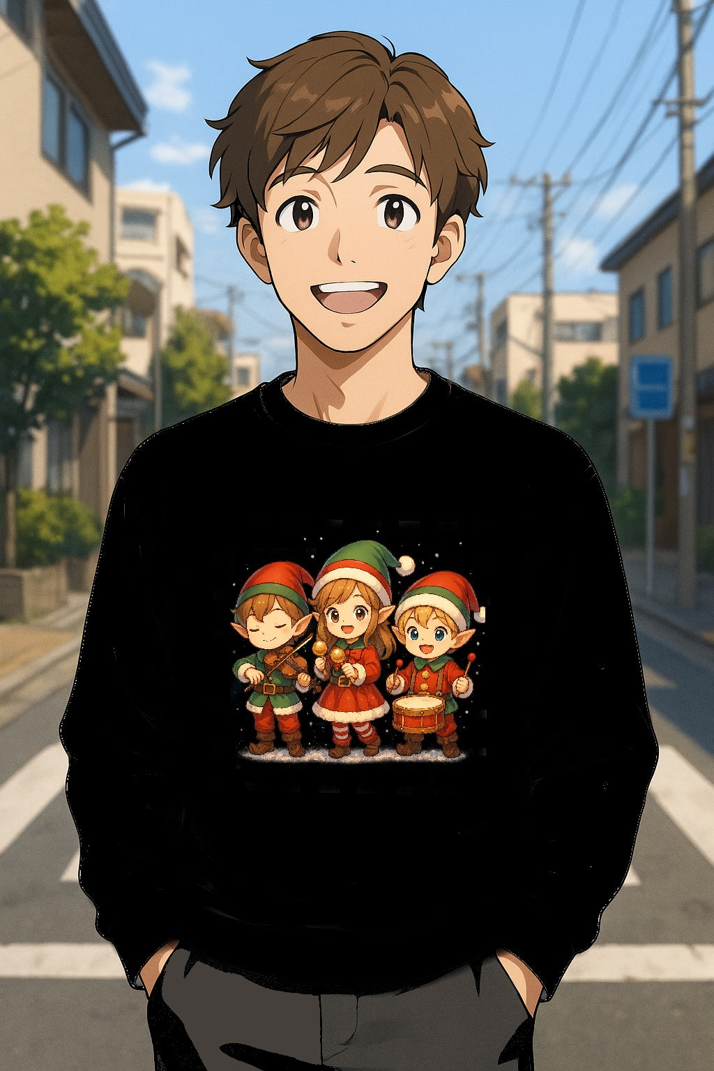 Christmas Elf Trio Band Sweatshirt