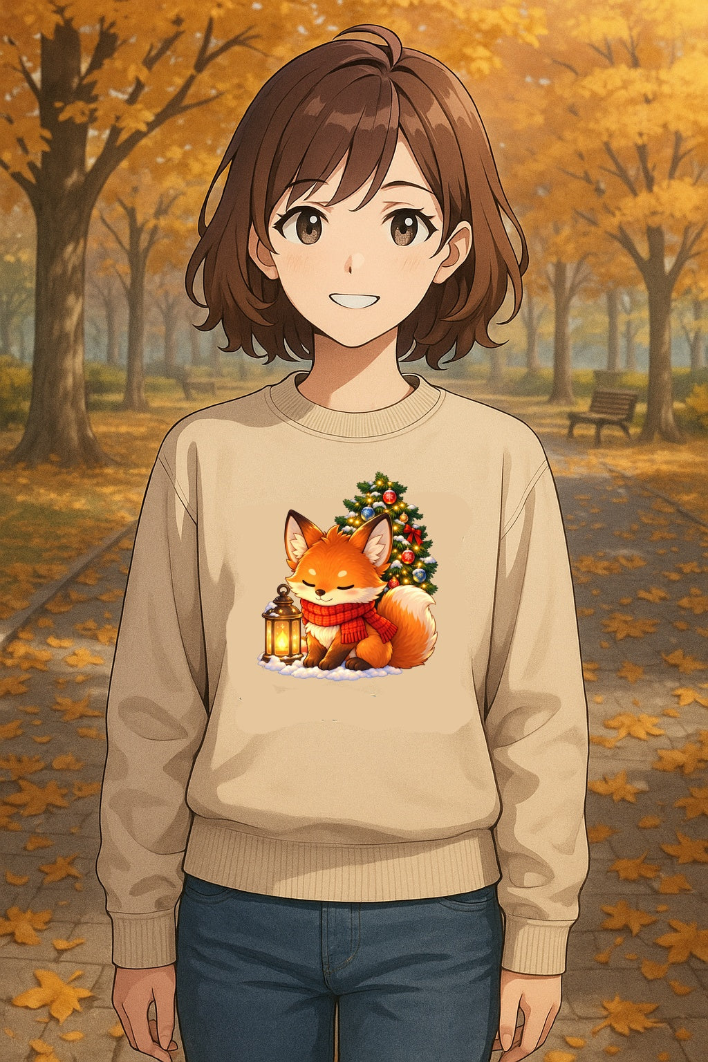 Cozy Christmas Fox Sweatshirt