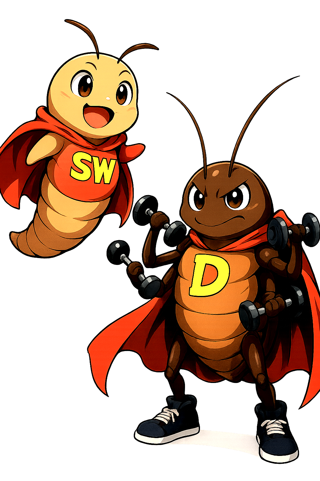 Superbug & D-Roach Funny Anime Hoodie
