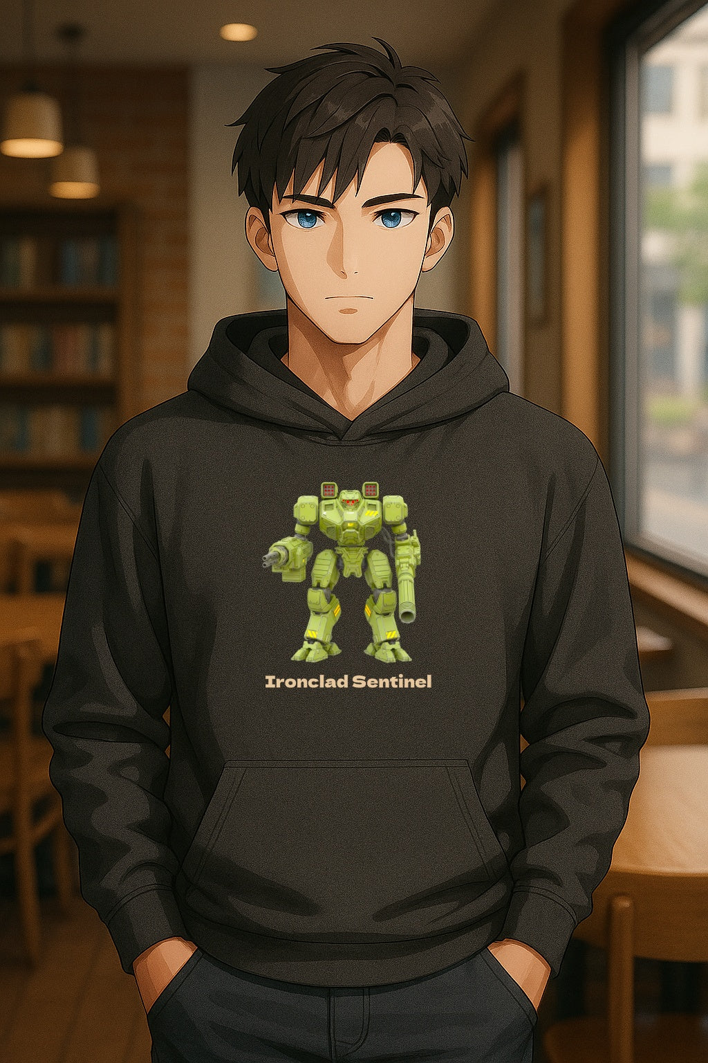Ironclad Sentinel Mecha Anime Hoodie