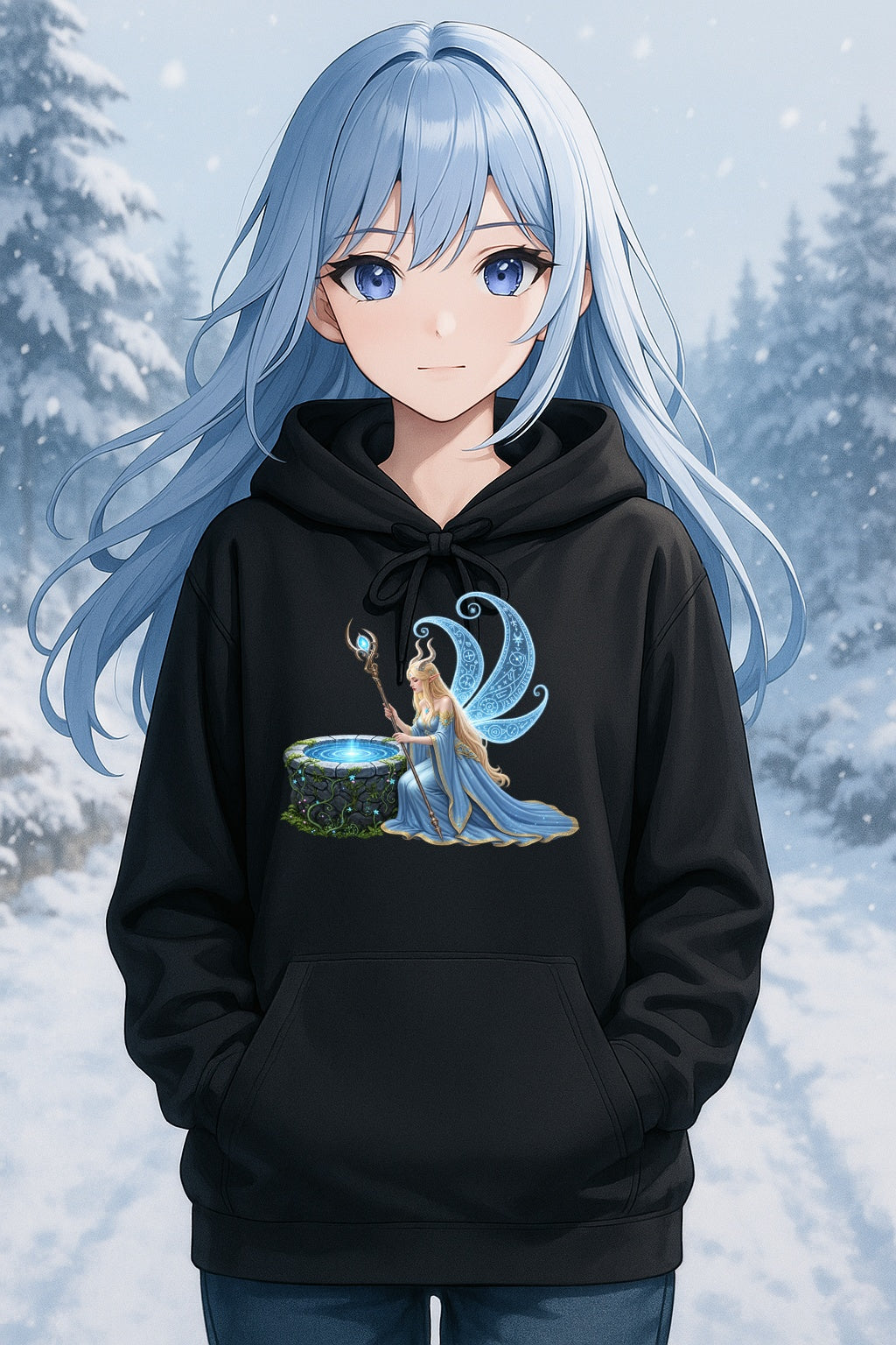 Elowyn Starlight Celestial Sorceress Anime Hoodie