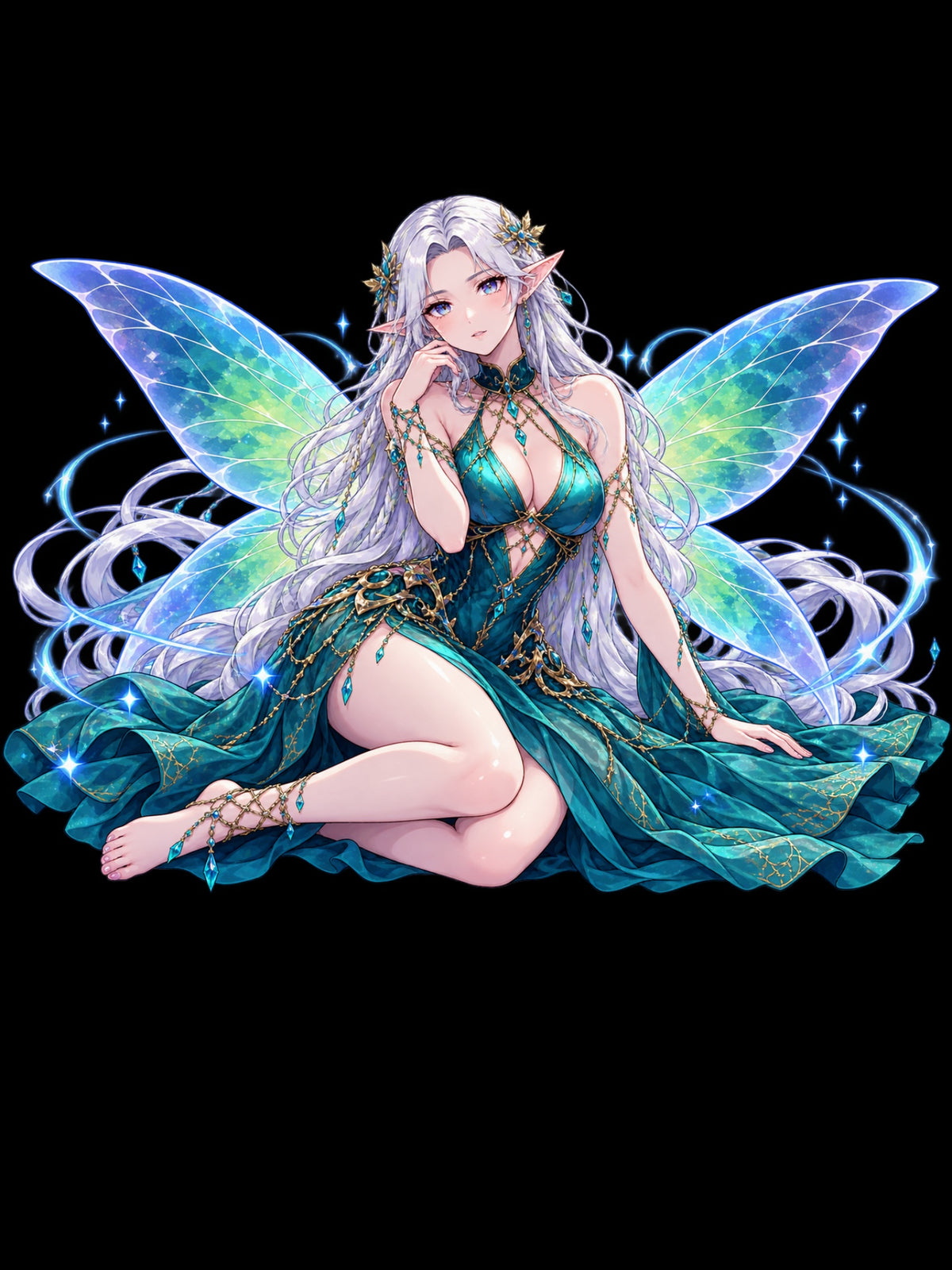 Aurelyn Starlight Fae Anime Hoodie