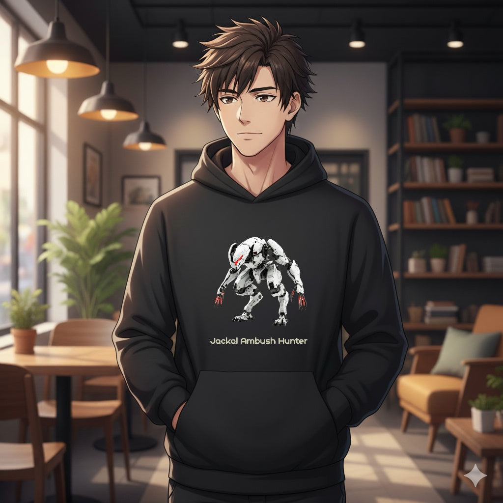 Jackal Ambush Hunter Mecha Anime Hoodie