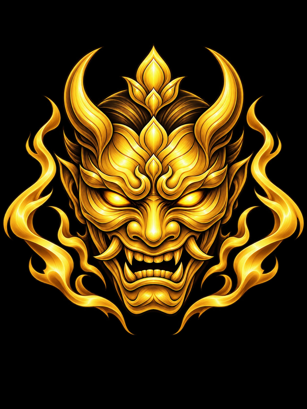 Golden Spirit Oni Anime Hoodie
