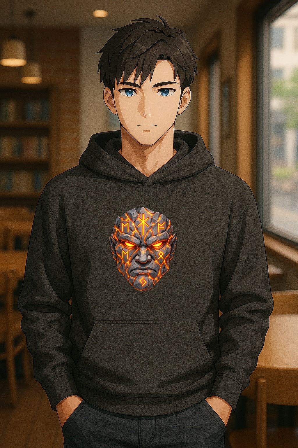 Stone Spirit Rune Anime Hoodie