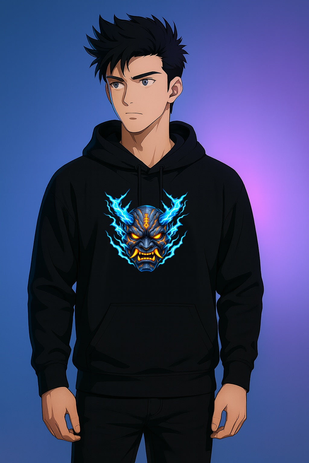 Thunder Spirit Oni Anime Hoodie