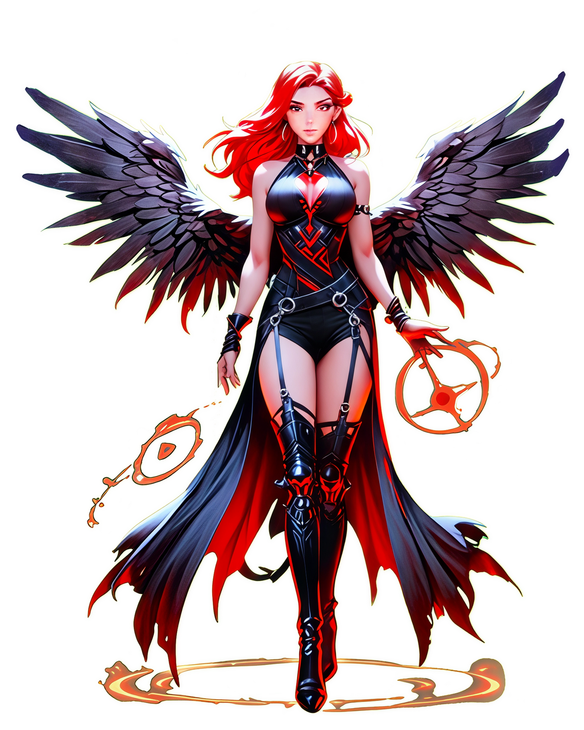 Crimson Wing Valkyrie Anime Hoodie
