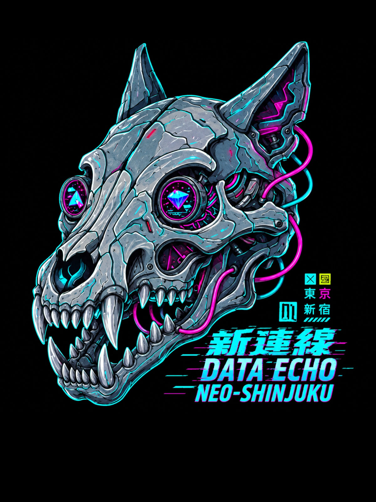 Data Echo Cyberpunk Anime T-Shirt