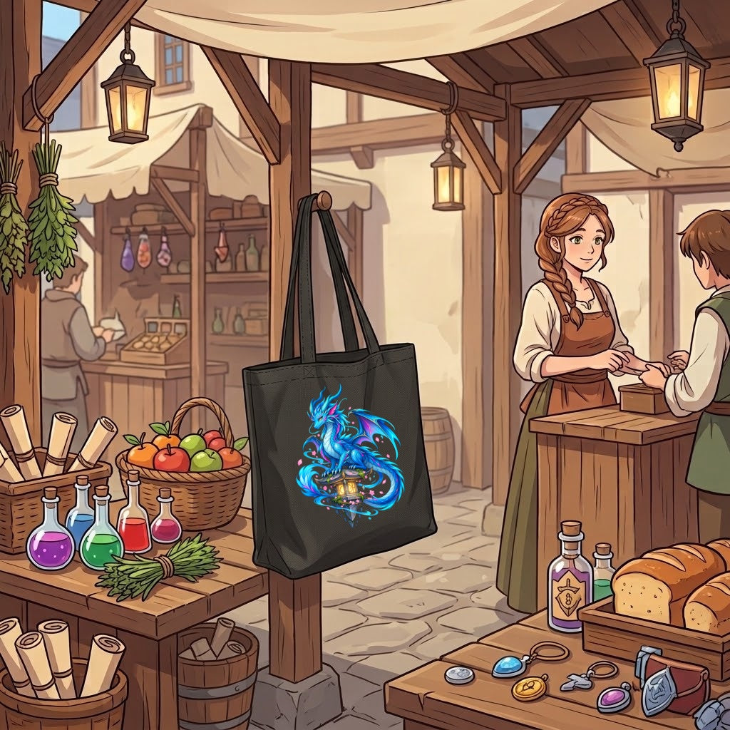 Celestial Dragon Tote Bag Cute