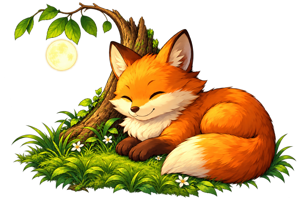 Sleeping Fox Anime Tote Bagl