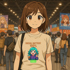 Social Battery 100% Anime T-Shirt