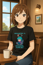 Anime Social Battery Introvert T-Shirt