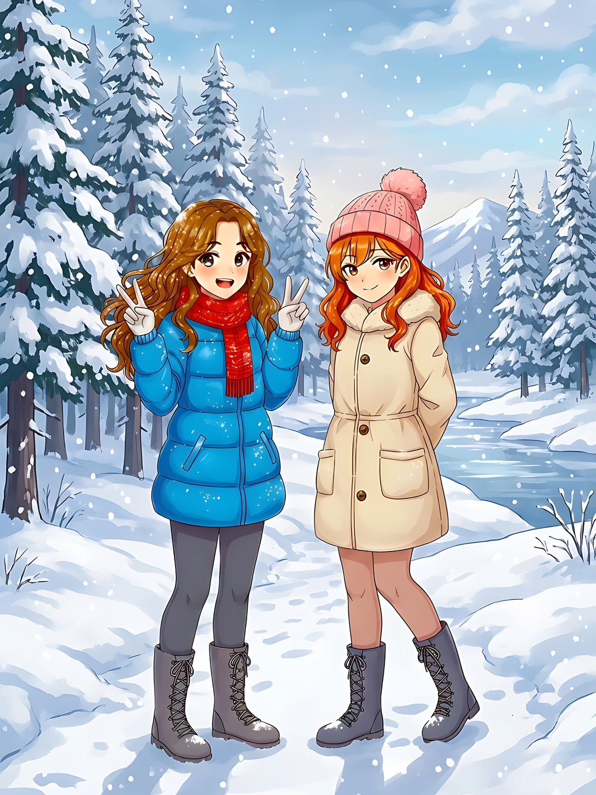 Winter Friendship Anime Poster