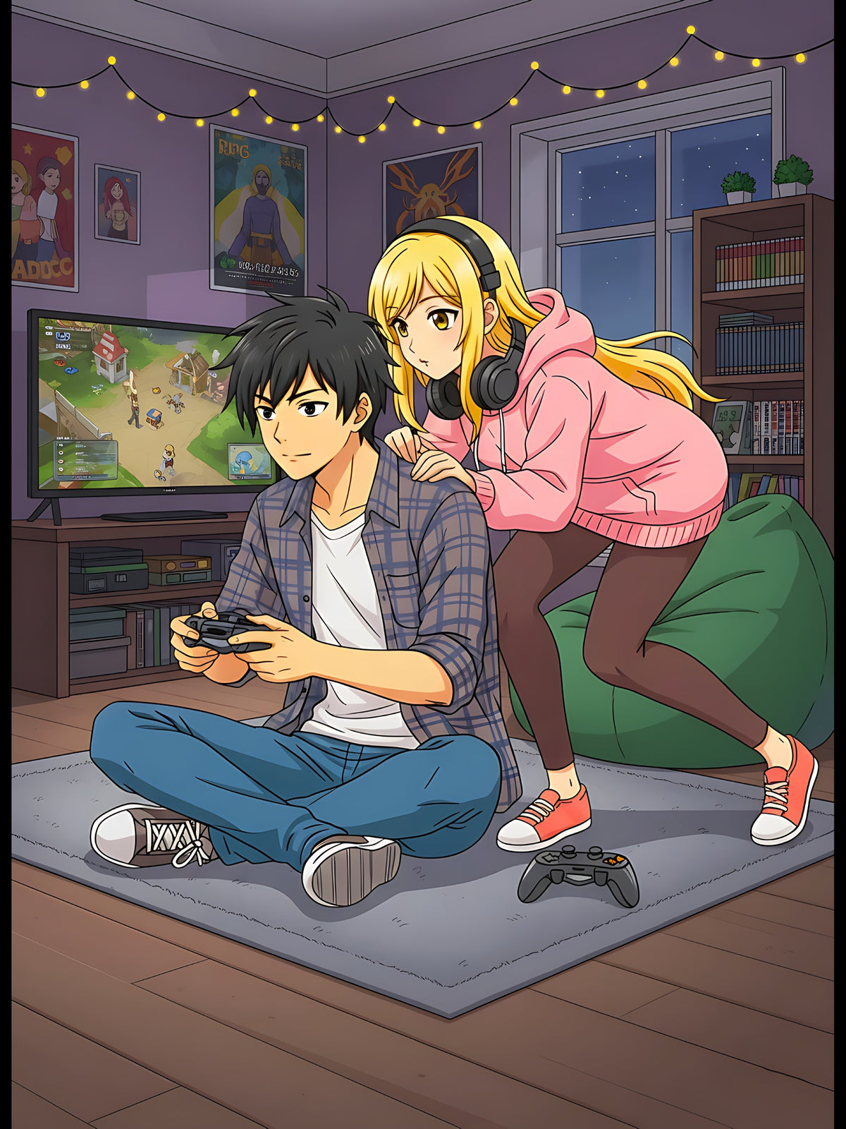 Cozy Gamers Anime Poster