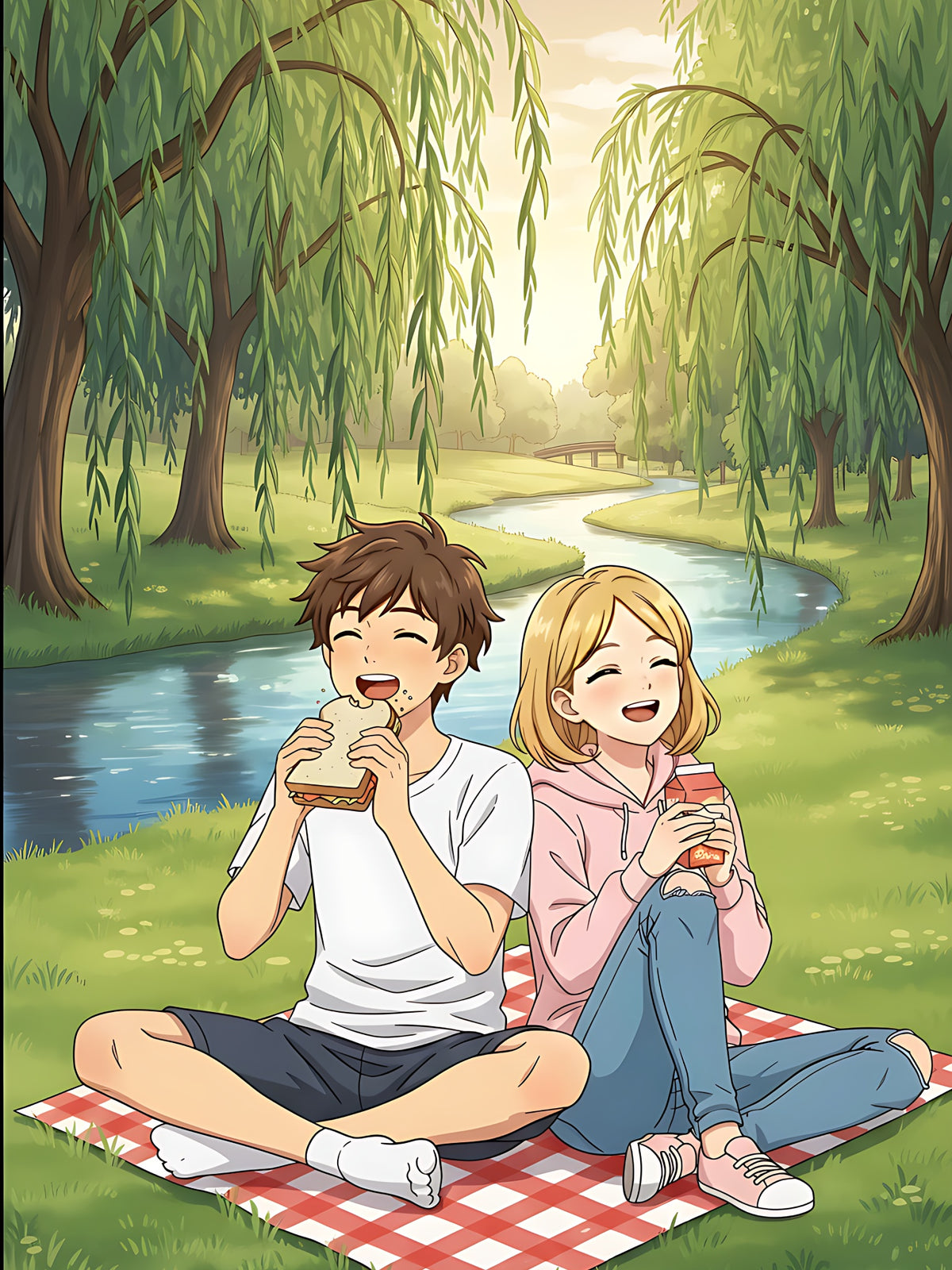 Riverside Picnic Anime Poster