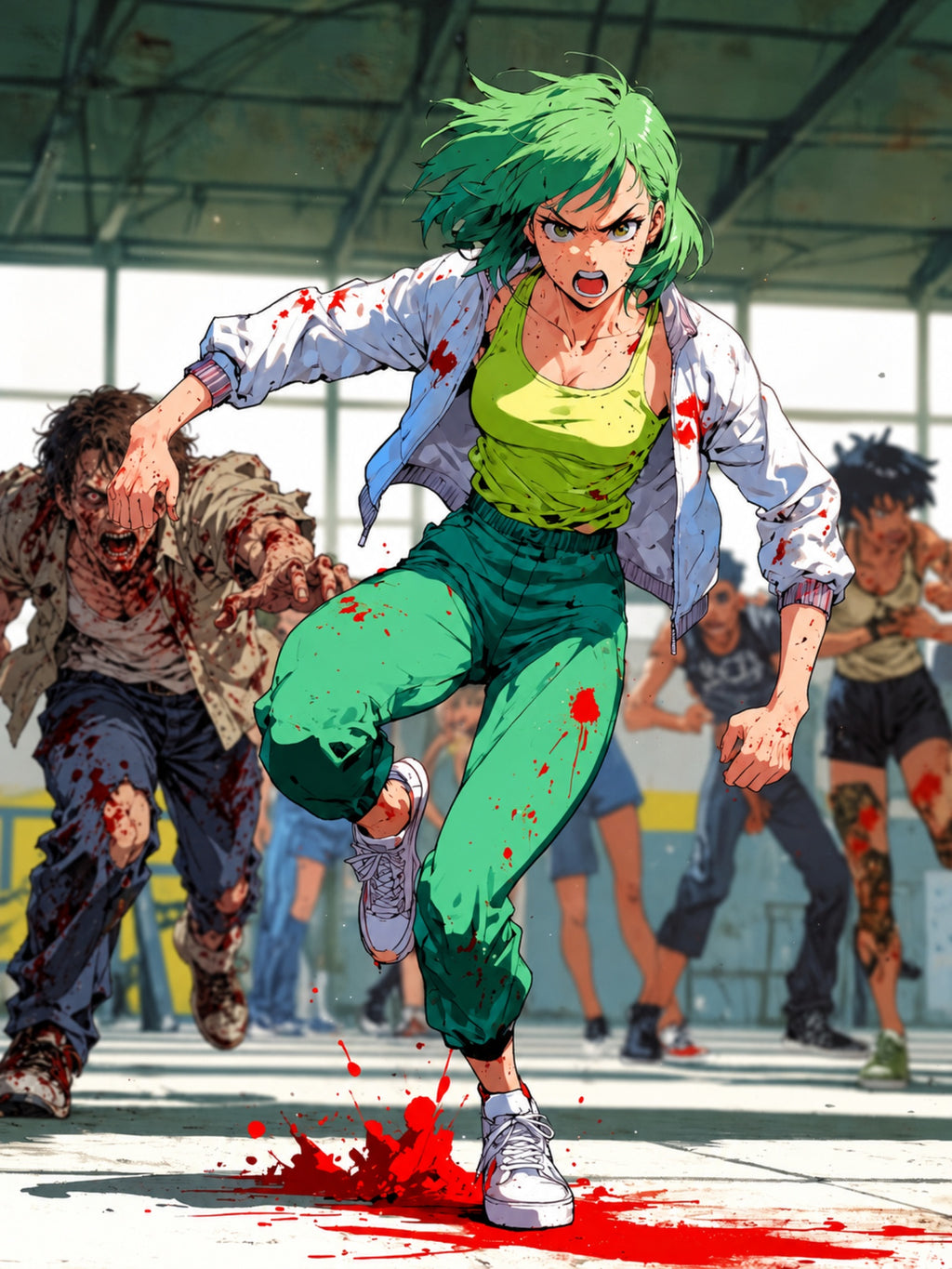 Zombie Outbreak Escape Anime Poster