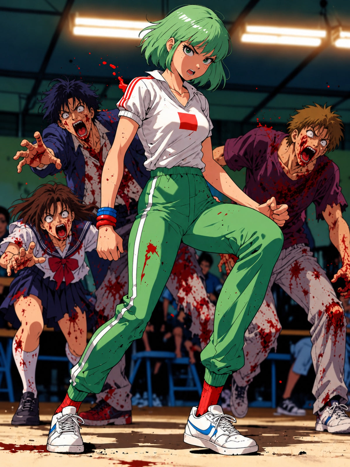 Zombie Gym Outbreak Anime Poster