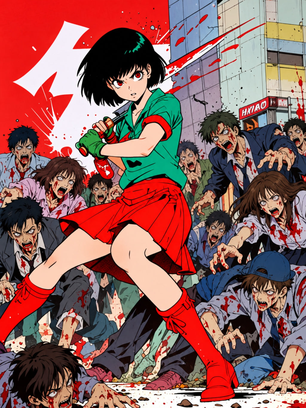 ZOMBA Squad Schoolgirl Poster