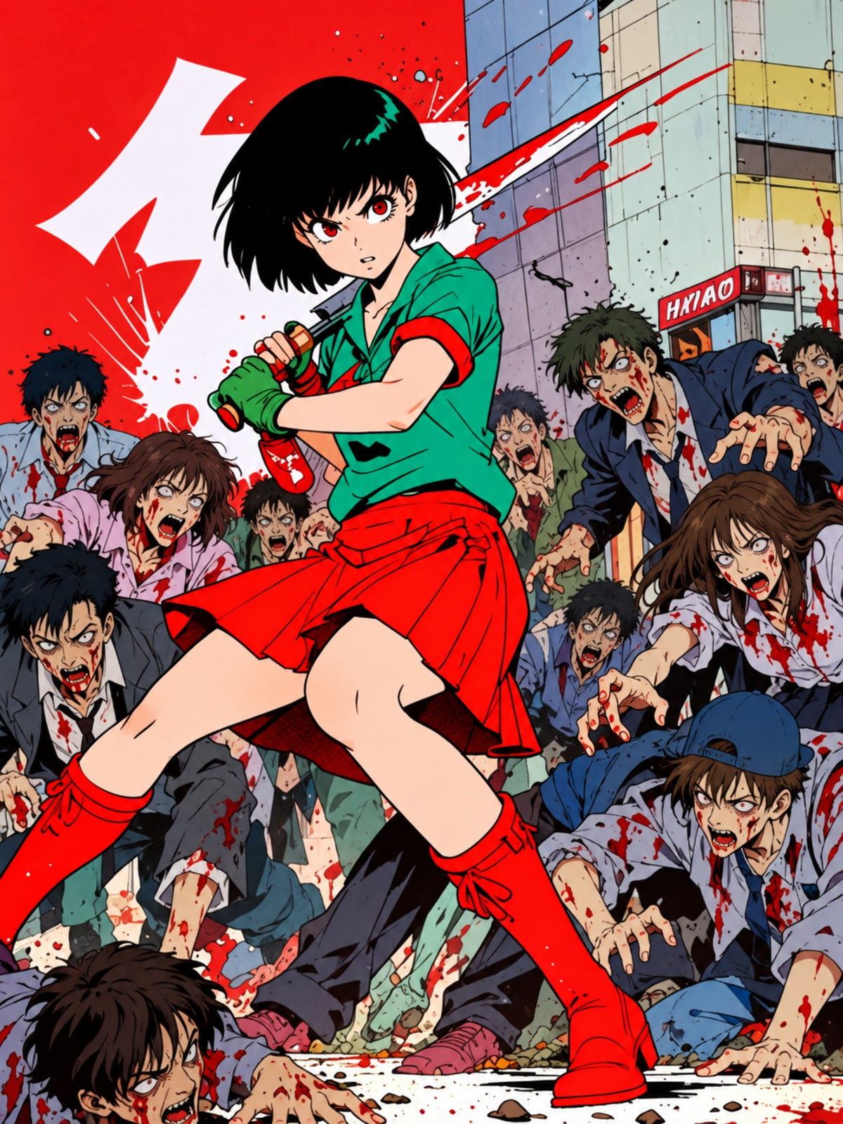 ZOMBA Squad Schoolgirl Poster
