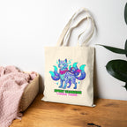 Spirit Guardian Tiger Tote Bag Neon Fantasy Anime Animal Carryall
