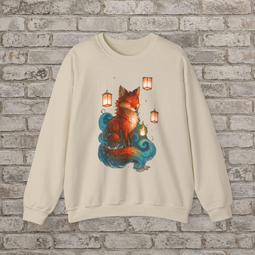 Lantern Fox: Cozy Anime Sweatshirt