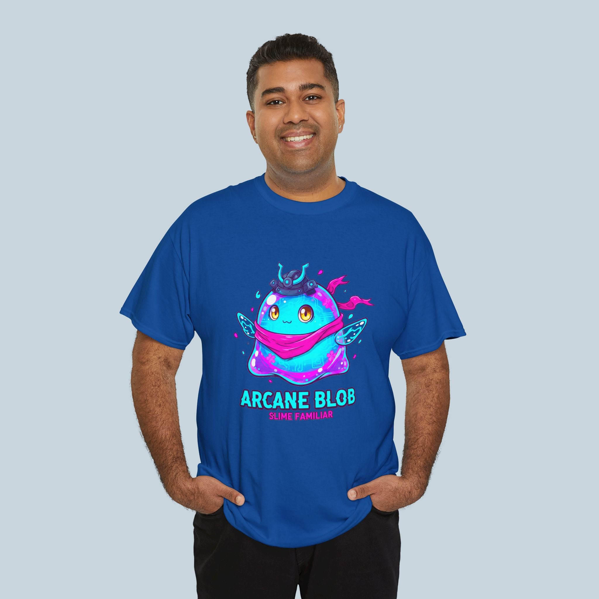 Arcane Blob Anime T Shirt Cute Slime Familiar Fantasy Gamer Tee