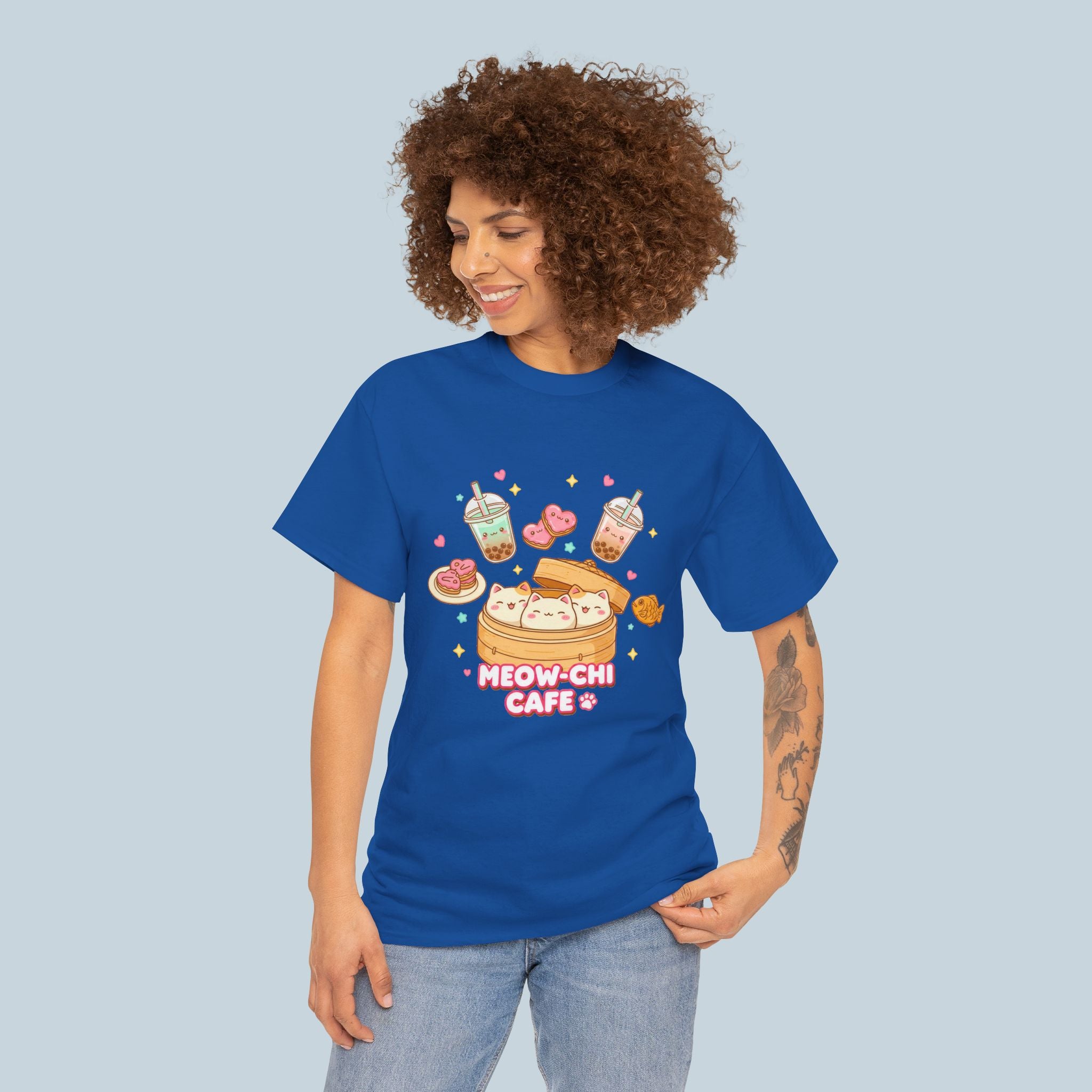 Meow-Chi Café Cat Mochi Dessert T-Shirt