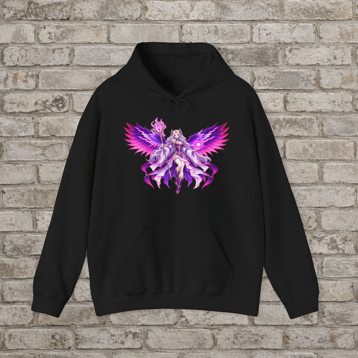 Nyxa Auralight Winged Sorceress Anime Hoodie
