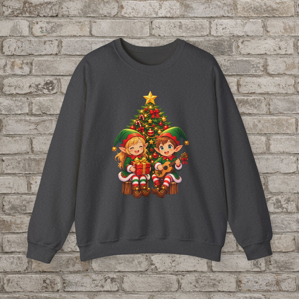 Christmas Elf Duo Anime Sweatshirt