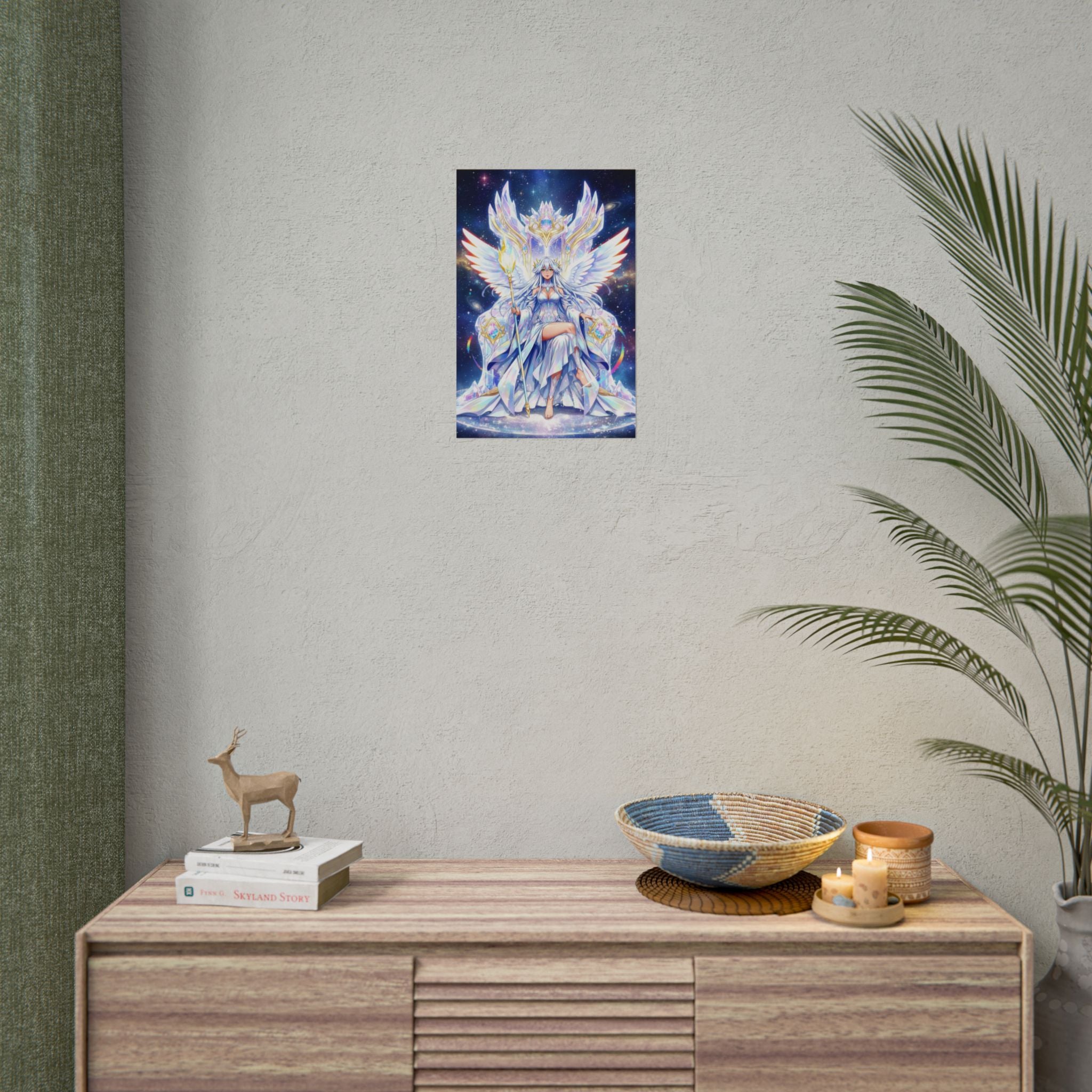 Lyria Solara Poster Anime Wall Art Celestial Goddess Decor Magical Girl Room Aesthetic