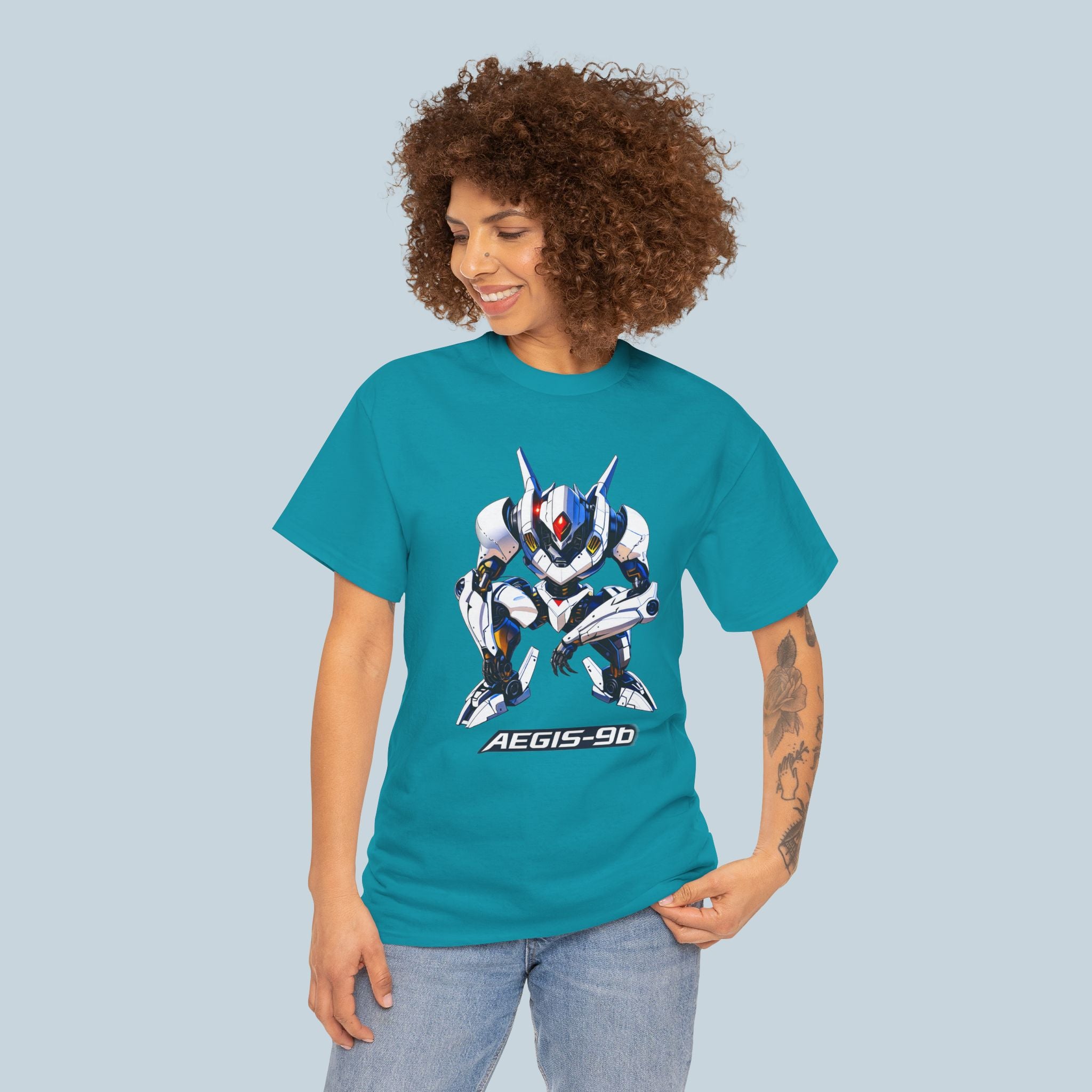 Aegis-9b Mech Anime T-Shirt Sci-Fi Robot Streetwear Graphic Tee