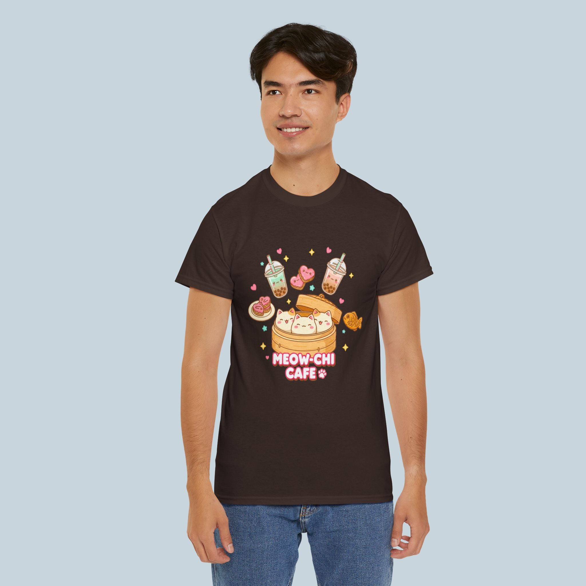 Meow-Chi Café Cat Mochi Dessert T-Shirt