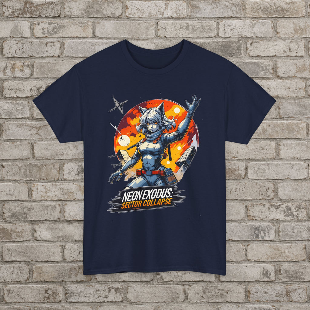 Neon Exodus: Sector Collapse Anime T-Shirt