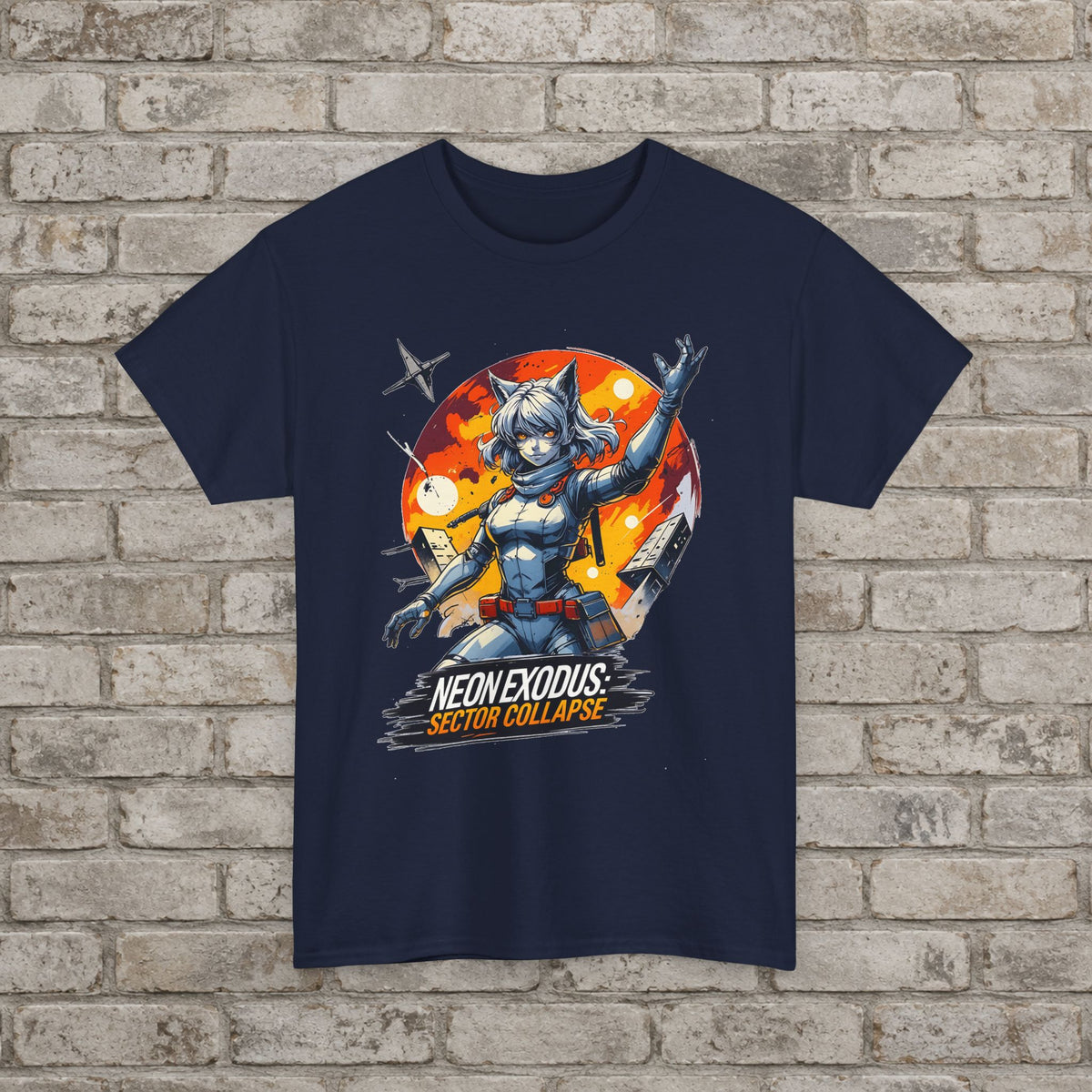 Neon Exodus: Sector Collapse Anime T-Shirt