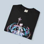 Kael Emberlight Anime T-Shirt – Neon Fantasy Mage Design on Comfort Colors Tee