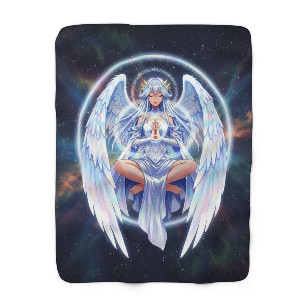 Lyria Solara Anime Sherpa Blanket Celestial Angel Soft Cozy Throw Fantasy Goddess Bedding Gift