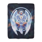 Lyria Solara Anime Sherpa Blanket Celestial Angel Soft Cozy Throw Fantasy Goddess Bedding Gift