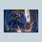 Celestial Tales: "Auren Valec" Fantasy Anime Angel Warrior Poster