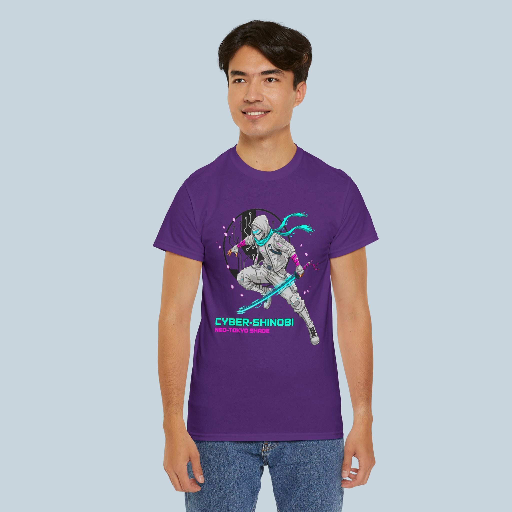 Cyber Shinobi Anime T Shirt Neo Tokyo Ninja Cyberpunk Graphic Tee