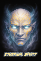 Ethereal Spirit Anime Poster Wall Art Fantasy Glow Decor Futuristic Zen Guardian Gift for Anime Fans and Collectors